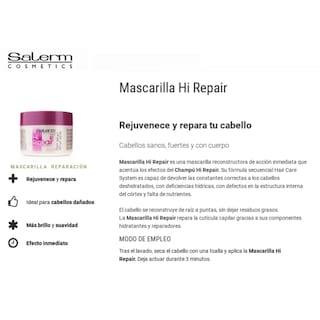 Foto 3 | Foto 3 | Kit De Tratamiento De Champú Y Crema Hi Repair Salerm Cosmetics - Venta Internacional.
