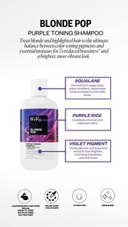Foto 4 | Foto 4 | Champú Igk Blonde Pop Purple Tonificante 240 Ml, Vegano, Libre De Crueldad Animal - Venta Internacional.