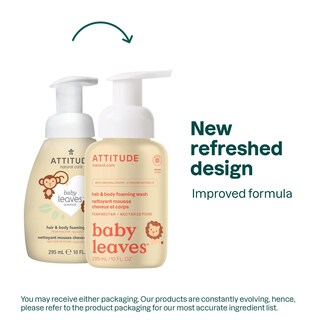 Foto 2 | Foto 2 | Jabón Espumoso 2 En 1 Para Cabello Y Cuerpo Attitude Baby 300 Ml X3 - Venta Internacional.
