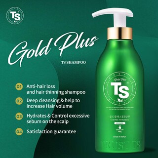 Foto 2 | Foto 2 | Champú Gold Plus Ts Para Crecimiento Y Grosor Del Cabello, 500 Ml Con Biotina - Venta Internacional.