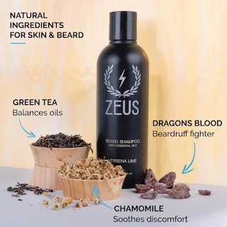 Foto 2 | Foto 2 | Champú Para Barba Zeus Limpiador Hidratante Con Té Verde 240 Ml - Venta Internacional.
