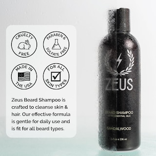 Foto 4 | Foto 4 | Champú Para Barba Zeus Limpiador Hidratante Con Té Verde 240 Ml - Venta Internacional.