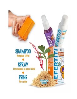 Foto 3 | Foto 3 | Kit Shampoo + Spray Nefertiti Anti Piojos Y Liendres +termo De Agua De Regalo Güish