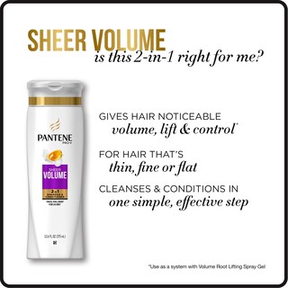 Foto 3 | Foto 3 | Champú Y Acondicionador Pantene Sheer Volume 2 En 1 600 Ml - Venta Internacional.