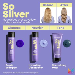 Foto 7 | Foto 7 | Champú Matrix So Silver Purple De 300 Ml Que Neutraliza Los Tonos Amarillos - Venta Internacional.
