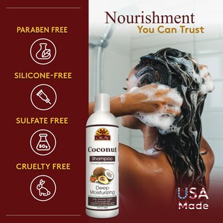 Foto 5 | Foto 5 | Shampoo Okay, Aceite De Coco, Hidratante Profundo, 355 Ml - Venta Internacional.