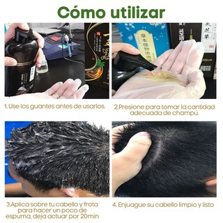 Foto 5 | Foto 5 | Shampoo Tinte Cubre Canas Natural 500ml Cambio Color Cabello (color Marron)