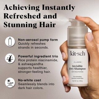 Foto 2 | Foto 2 | Champú Seco Kitsch Con Proteína De Arroz Voluminizador, 30 Ml, Tamaño De Viaje - Venta Internacional.