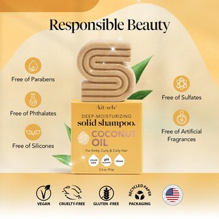 Foto 4 | Foto 4 | Shampoo Bar Kitsch, Aceite De Coco, Hidratante Profundo, 90 Ml - Venta Internacional.