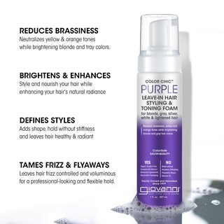 Foto 2 | Foto 2 | Espuma Para Peinar Y Tonificar El Cabello Giovanni Color Chic Purple 200 Ml - Venta Internacional.