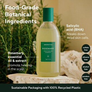 Foto 3 | Foto 3 | Champú Exfoliante Para Cuero Cabelludo Aromatica Rosemary 400 Ml Vegano - Venta Internacional.