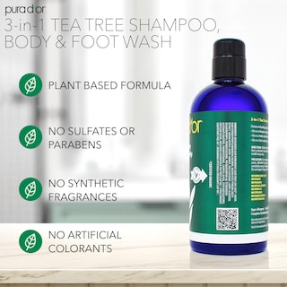 Foto 3 | Foto 3 | Champú Gel De Baño Y Pies Pura D'or Tea Tree 500 Ml - Venta Internacional.