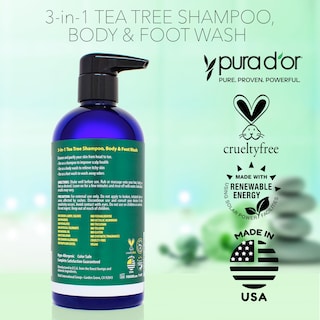 Foto 5 | Foto 5 | Champú Gel De Baño Y Pies Pura D'or Tea Tree 500 Ml - Venta Internacional.