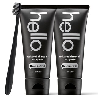 Foto 1 | Foto 1 | Pasta De Dientes Y Cepillo De Dientes Hello Activated Charcoal Epic - Venta Internacional.