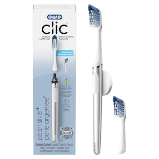 Foto 1 | Foto 1 | Cepillo De Dientes Oral-b Clic, Blanco Cromado, Con 1 Cabezal De Repuesto Adicional Y Soporte Magnét - Venta Internacional.