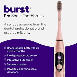 Foto 3 | Foto 3 | Cepillo De Dientes Eléctrico Burst Pro Sonic Advanced Rose Gold - Venta Internacional.