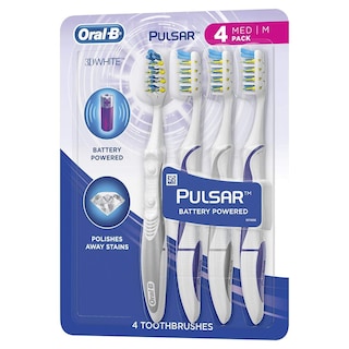 Foto 1 | Foto 1 | Cepillo De Dientes Oral-b Pulsar Con Cerdas Vibratorias Tamaño Mediano Paquete De 4 - Venta Internacional.
