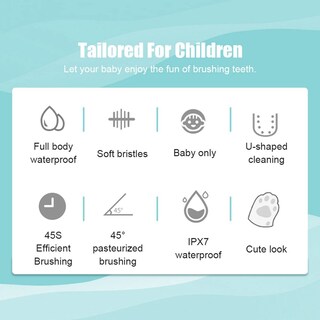 Foto 3 | Foto 3 | Cabezal de Cepillo de Dientes Eléctrico Forma de U de Silicona Rosa para Niños - Venta Internacional