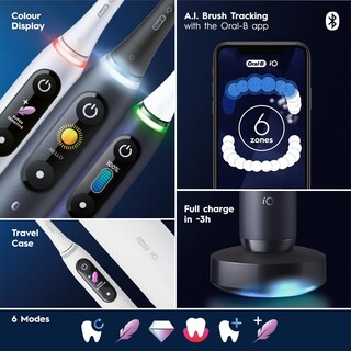 Foto 6 | Foto 6 | Cepillo De Dientes Eléctrico Oral-b Io Series 8 Con 2 Cabezales De Cepillo Negro - Venta Internacional.