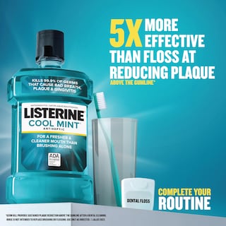 Foto 3 | Foto 3 | Enjuague Bucal Listerine Cool Mint, 1 Litro (paquete De 2), Antiséptico - Venta Internacional.