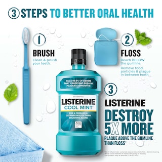Foto 4 | Foto 4 | Enjuague Bucal Listerine Cool Mint, 1 Litro (paquete De 2), Antiséptico - Venta Internacional.