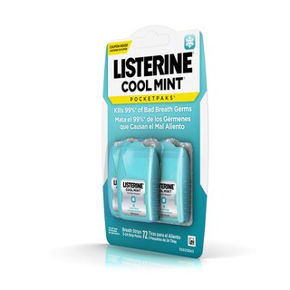 Foto 5 | Foto 5 | Breath Strips Listerine Cool Mint Pocketpaks 72 Unidades (paquete De 6) - Venta Internacional.