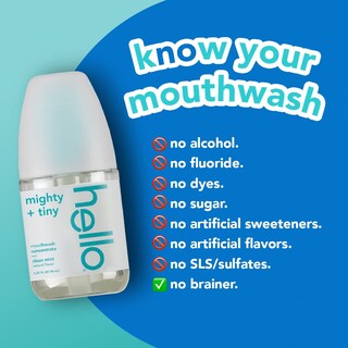 Foto 6 | Foto 6 | Enjuague Bucal Hello Clean Mint Concentrate Sin Alcohol, 100 Ml, Paquete De 2 - Venta Internacional.