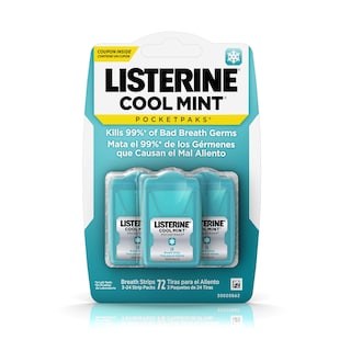 Foto 1 | Foto 1 | Breath Strips Listerine Cool Mint Pocketpaks 24 Tiras X 3 Paquetes - Venta Internacional.