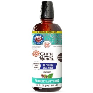 Foto 1 | Foto 1 | Enjuague Bucal Gurunanda Con Aceite De Menta Y Coco 960 Ml Sin Alcohol - Venta Internacional.