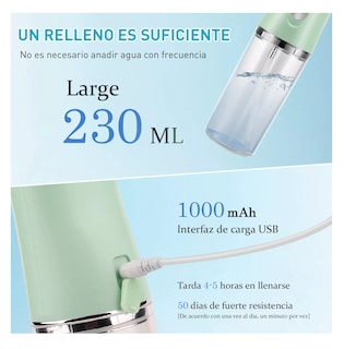 Foto 4 | Foto 4 | Irrigador Bucal Limpiador Dientes Eléctrico Con 8 Boquillas Verde