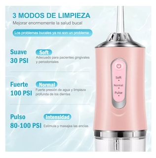 Foto 4 | Foto 4 | Irrigador Bucal Limpiador De Dientes Eléctrico Con 8 Boquillas Rosa