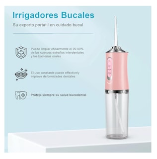 Foto 5 | Foto 5 | Irrigador Bucal Limpiador De Dientes Eléctrico Con 8 Boquillas Rosa
