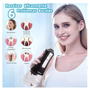Foto 5 | Foto 5 | Irrigador Bucal Limpiador De Dientes Eléctrico Con 5 Boquillas Negro