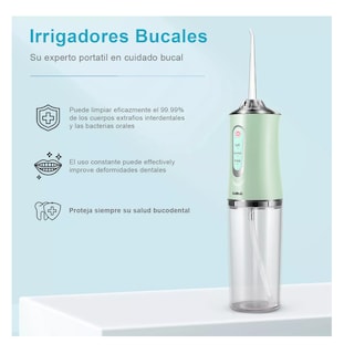 Foto 2 | Foto 2 | Irrigador Bucal Limpiador Para Dientes Eléctrico Con 8 Boquillas Verde
