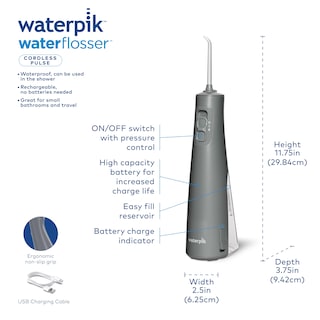 Foto 4 | Foto 4 | Limpiador de agua Waterpik Recargable Wf-20 Gris - Venta Internacional