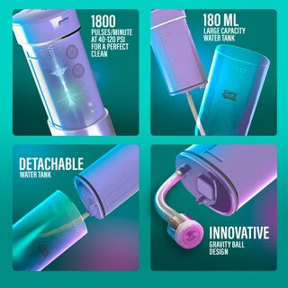 Foto 3 | Foto 3 | Hilo Dental Con Agua Gurunanda Tanque Compacto Y Portátil De 180 Ml - Venta Internacional.