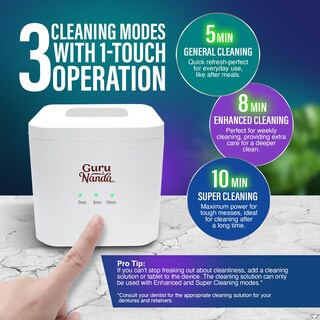 Foto 5 | Foto 5 | Cápsula Limpiadora Gurunanda Retainer & Aligner 190 Ml 3 Modos - Venta Internacional.