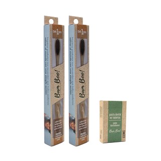 Foto 1 | Foto 1 | Dos Cepillos Dentales Bam Boo! Lifestyle más Pasta Dental Sólida Hierbabuena 90 Tabletas
