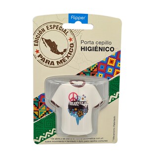 Foto 3 | Foto 3 | Portacepillos Flipper Camiseta Combi color Marrón