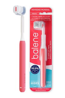 Foto 1 | Foto 1 | Cepillo Dental Balene Doble Cara con Cerdas Medias Anguladas 45º Coral