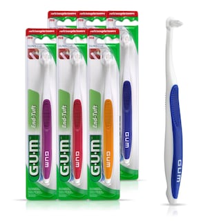 Foto 1 | Foto 1 | Cepillo De Dientes Gum End Tuft Con Cabezal Extra Pequeño Y Suave Para Adultos, Paquete De 6 - Venta Internacional.