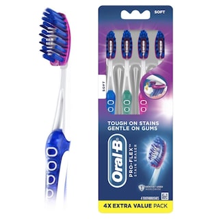 Foto 1 | Foto 1 | Cepillo De Dientes Oral-b Pro-flex Stain Eraser Soft, 4 Unidades - Venta Internacional.