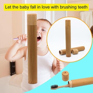 Foto 2 | Foto 2 | Funda De Cepillo De Dientes Tubo Portátil De Bambú Natural Para Viajes - Venta Internacional.