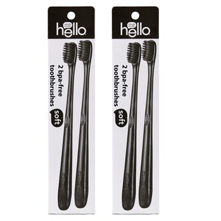 Foto 1 | Foto 1 | Cepillo De Dientes Hello Charcoal Soft Con Carbón Activado  Paquete De 4 - Venta Internacional.