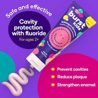 Foto 3 | Foto 3 | Pasta De Dientes Burst Burst Marshmallow Sparkle Kids 120 Ml Con Flúor - Venta Internacional.