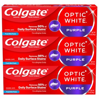 Foto 1 | Foto 1 | Pasta Dental Colgate Optic White Purple 3 Piezas-Venta Internacional