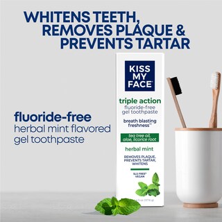 Foto 4 | Foto 4 | Pasta De Dientes Kiss My Face Triple Action Herbal Mint 133 Ml X6 - Venta Internacional.