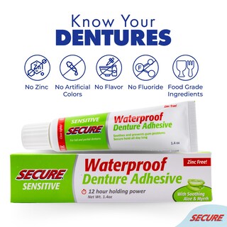 Foto 5 | Foto 5 | Adhesivo Para Dentaduras, Seguro Y Sensible, Impermeable, 40 Ml - Venta Internacional.