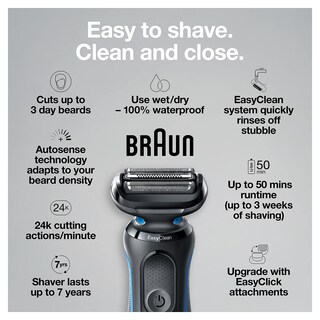 Foto 2 | Foto 2 | Afeitadora Eléctrica Braun Series 5 5049cs Con Soporte De Carga Azul - Venta Internacional.