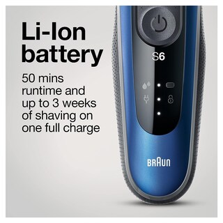 Foto 6 | Foto 6 | Afeitadora Eléctrica Braun Series 6 6040cs Wet & Dry Blue - Venta Internacional.